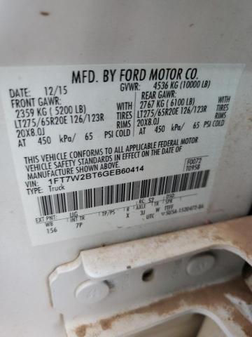 2016 FORD F250 SUPER - 1FT7W2BT6GEB60414