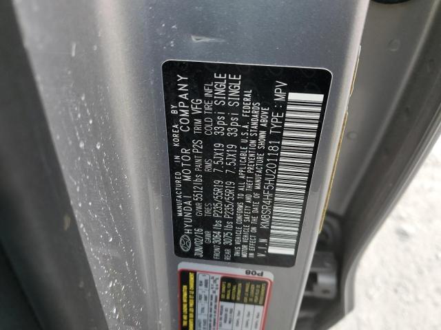 2017 HYUNDAI SANTA FE S - KM8SR4HF5HU201181