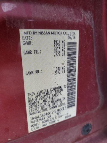 2016 NISSAN ALTIMA 2.5 - 1N4AL3AP4GC259033