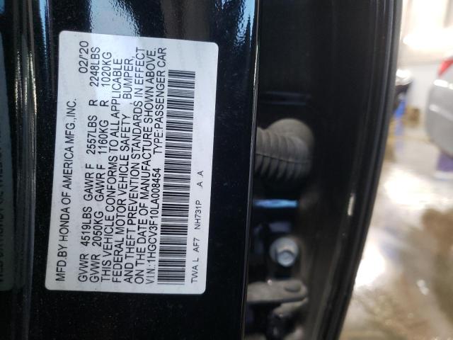 VIN 1HGCV3F10LA008454 2020 HONDA ACCORD no.12