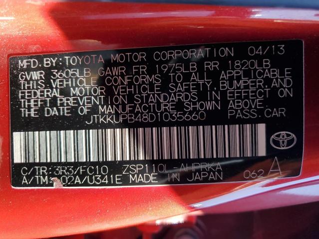 VIN JTKKUPB48D1035660 2013 Toyota Scion no.13