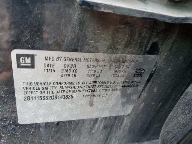 2016 CHEVROLET IMPAL LS 2G1115S32G9143630
