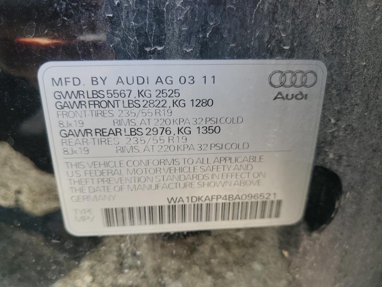 Lot #2996596513 2011 AUDI Q5 PREMIUM