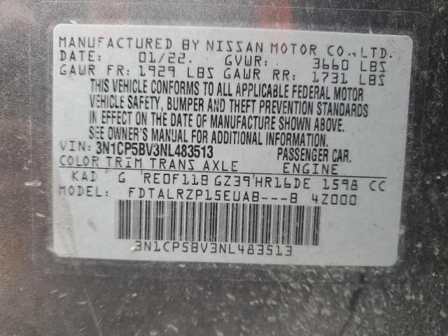 2022 NISSAN KICKS S - 3N1CP5BV3NL483513