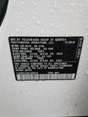 2019 VOLKSWAGEN ATLAS SE - 1V2UR2CA6KC609679
