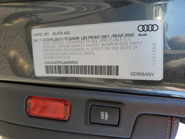 2018 AUDI S5 PRESTIG WAUC4CF55JA009503