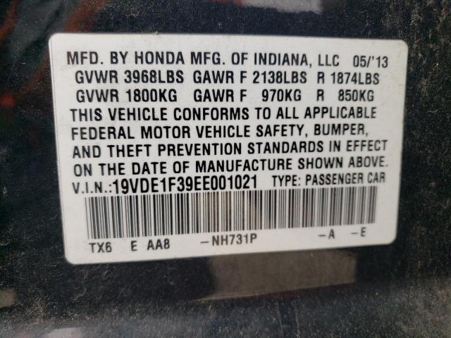 VIN 19VDE1F39EE001021 2014 ACURA ILX no.12