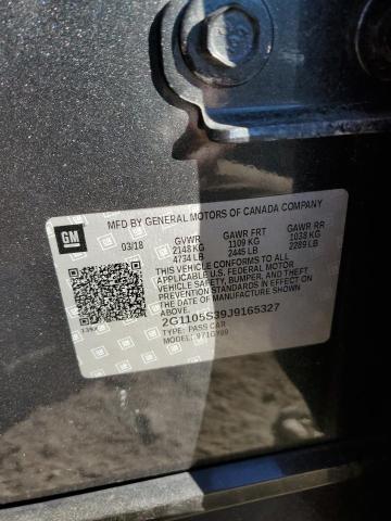 2018 CHEVROLET IMPALA LT - 2G1105S39J9165327