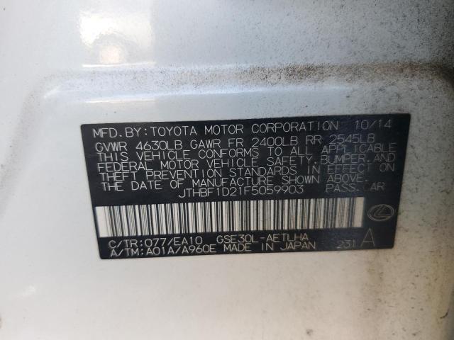 2015 LEXUS IS 250 - JTHBF1D21F5059903