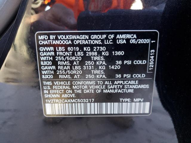 2021 VOLKSWAGEN ATLAS SEL - 1V2TR2CAXMC503217