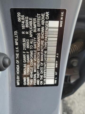 2020 HONDA CIVIC SPOR - SHHFK7H47LU419746