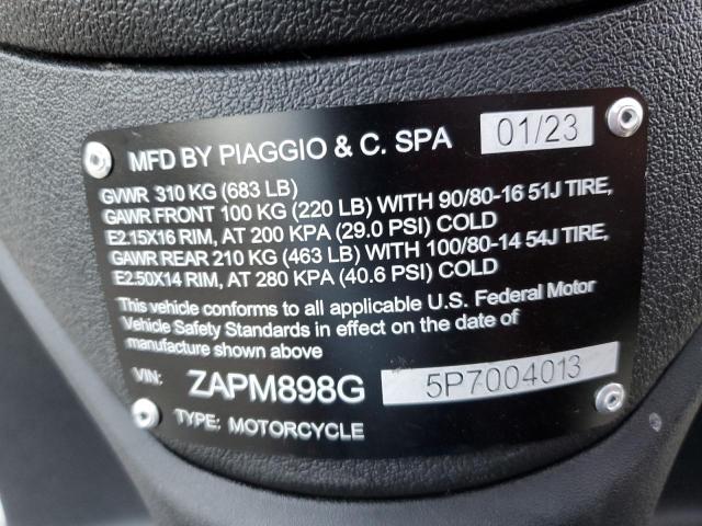 2023 PIAGGIO LIBERTY 15 ZAPM898G5P7004013