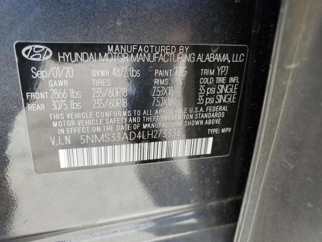 2020 HYUNDAI SANTA FE S - 5NMS33AD4LH273336