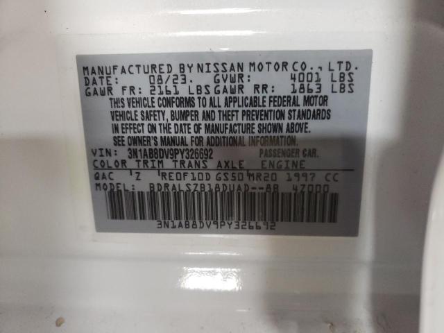 2023 NISSAN SENTRA SR - 3N1AB8DV9PY326692