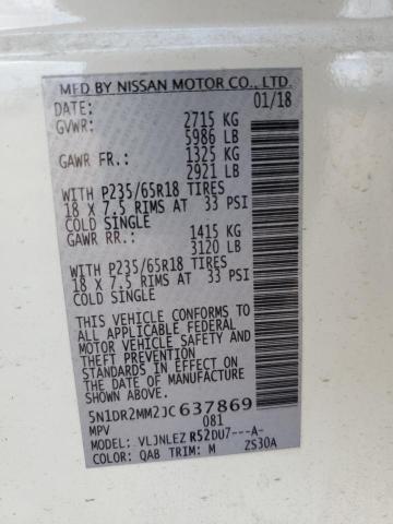 2018 NISSAN PATHFINDER - 5N1DR2MM2JC637869