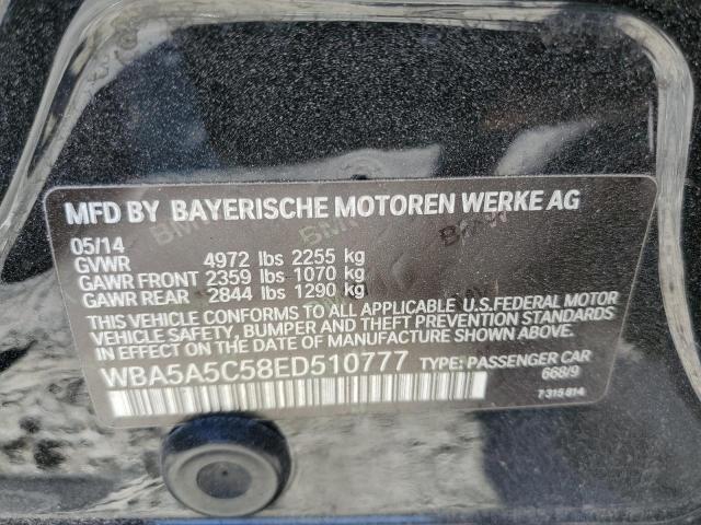 VIN WBA5A5C58ED510777 2014 BMW 5 SERIES no.12