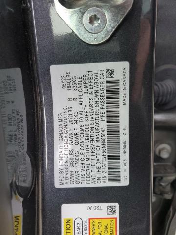 VIN 2HGFE2F55NH585043 2022 HONDA CIVIC no.12