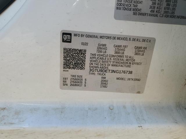 2022 GMC SIERRA LIM - 3GTU9DET3NG176738