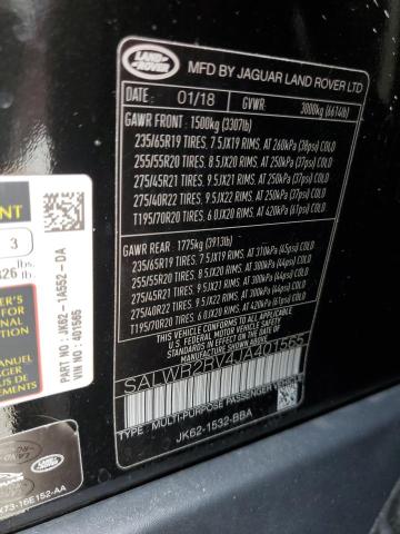 2018 LAND ROVER RANGE ROVE - SALWR2RV4JA401565