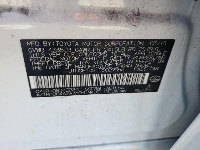 VIN JTHCE1D21F5009056 2015 LEXUS IS no.12