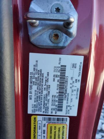 2017 FORD MUSTANG - 1FA6P8AM2H5328515