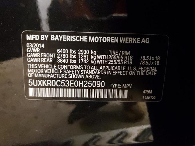 VIN 5UXKR0C53E0H25090 2014 BMW X5 no.13