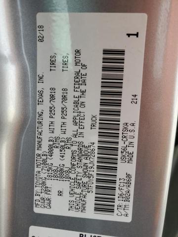 2018 TOYOTA TUNDRA DOU - 5TFUY5F19JX728674
