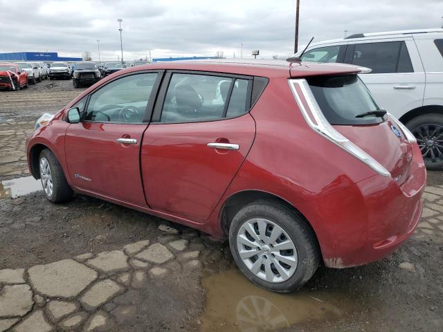 NISSAN LEAF S 2015 red  electric 1N4AZ0CP2FC321702 photo #3