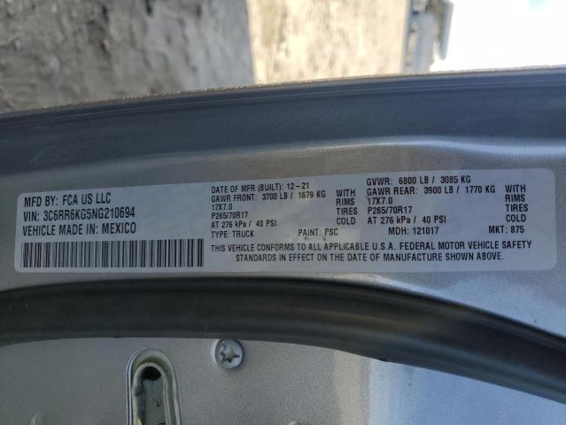 2022 RAM 1500 CLASS - 3C6RR6KG5NG210694