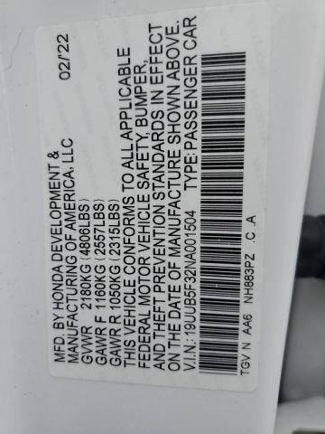 2022 ACURA TLX - 19UUB5F32NA001504