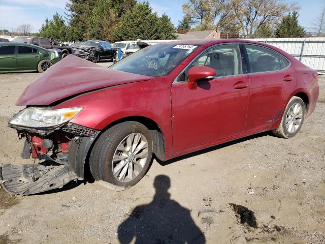 LEXUS ES 300H 2014 red  hybrid engine JTHBW1GG4E2068263 photo #1