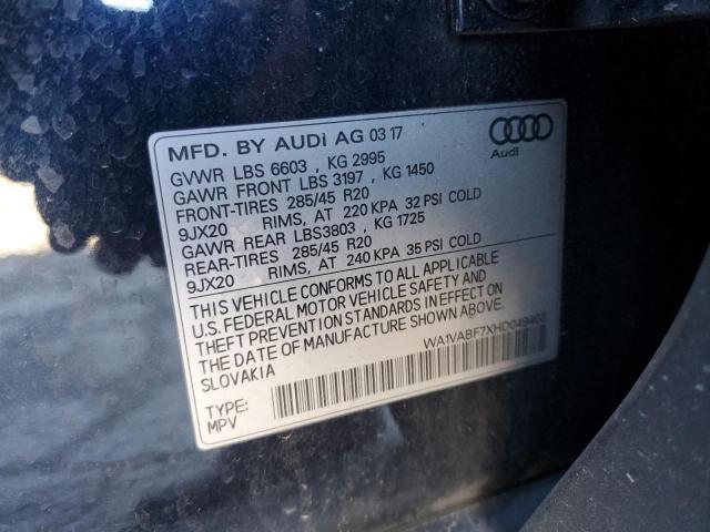 2017 AUDI Q7 PRESTIG - WA1VABF7XHD049403