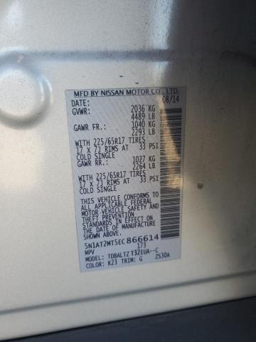 VIN 5N1AT2MT5EC866614 2014 Nissan Rogue, S no.13