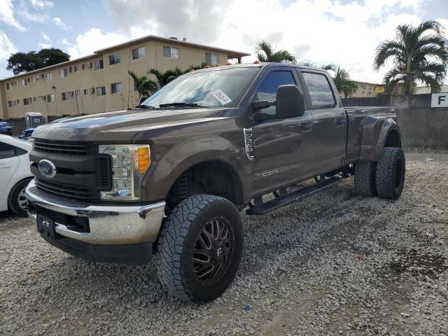 FORD F350 SUPER 2017 tan crew pic diesel 1FT8W3DT8HEB76090 photo #1