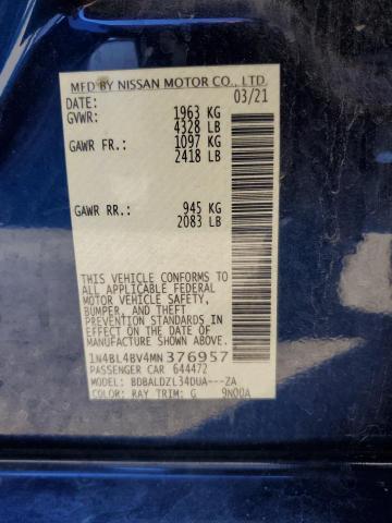 2021 NISSAN ALTIMA S - 1N4BL4BV4MN376957