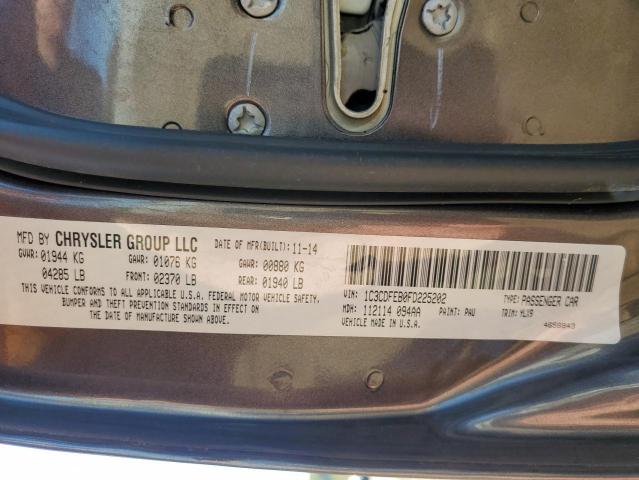 2015 DODGE DART GT 1C3CDFEB0FD225202
