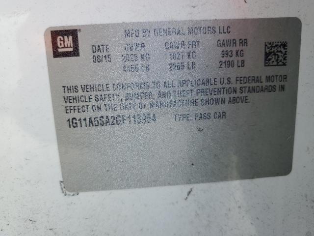 2016 CHEVROLET MALIBU LIM - 1G11A5SA2GF113954