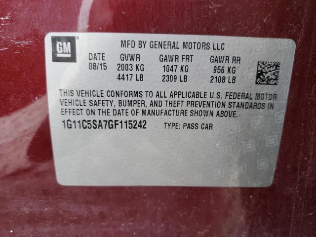 2016 CHEVROLET MALIBU LIM - 1G11C5SA7GF115242