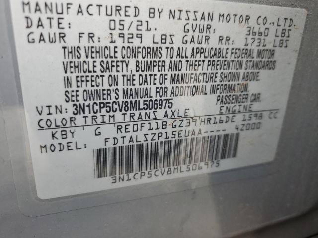 2021 NISSAN KICKS SV - 3N1CP5CV8ML506975