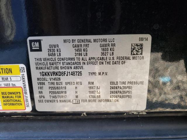 2015 GMC ACADIA SLT - 1GKKVRKD8FJ148726