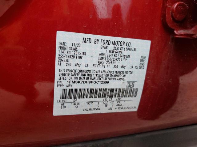 2023 FORD EXPLORER X - 1FMSK7DH9PGC12596