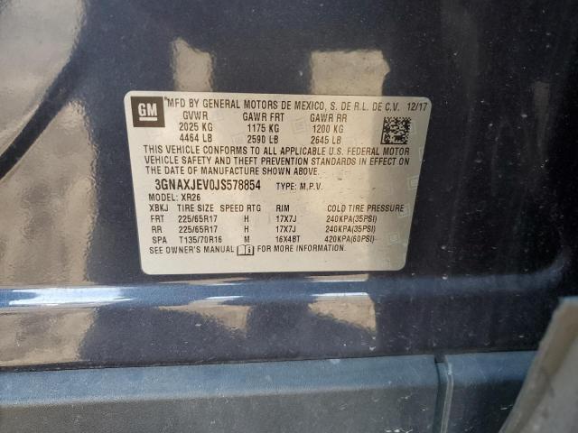 2018 CHEVROLET EQUINOX LT - 3GNAXJEV0JS578854