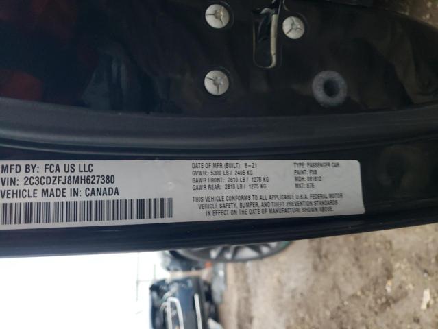 2021 DODGE CHALLENGER - 2C3CDZFJ8MH627380