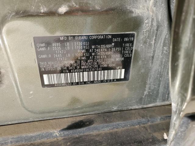 2019 SUBARU OUTBACK 2. - 4S4BSAFC0K3381646