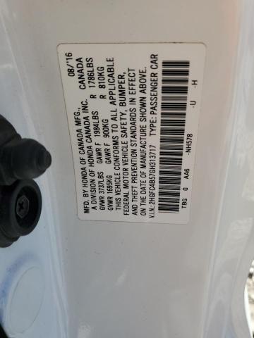 2016 HONDA 1200CC 2HGFC4B57GH313717