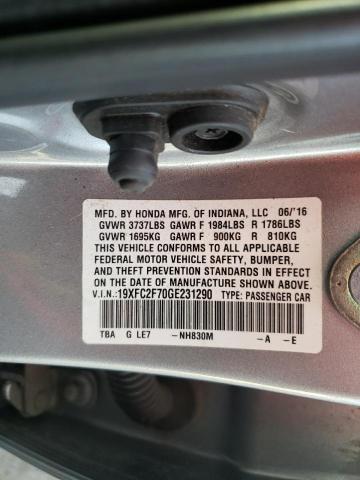 2016 HONDA CIVIC EX - 19XFC2F70GE231290