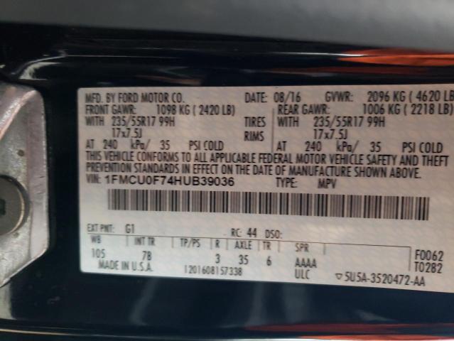 2017 FORD ESCAPE S - 1FMCU0F74HUB39036