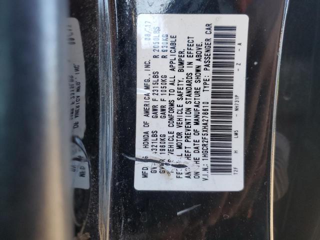 2017 HONDA ACCORD SPO - 1HGCR2F5XHA278610
