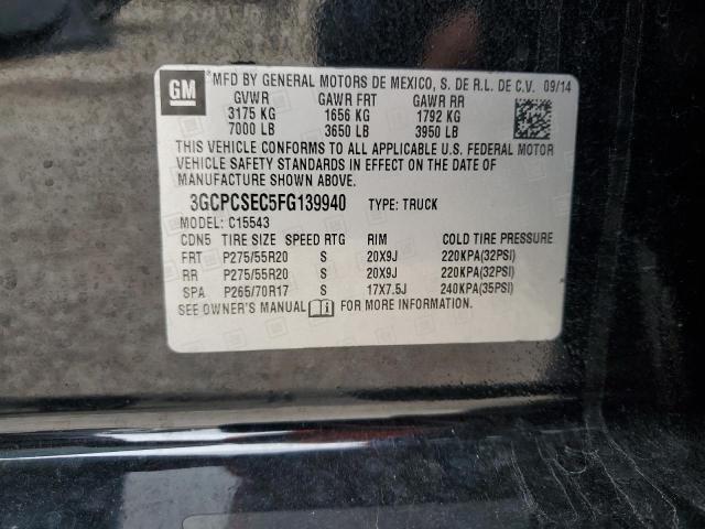 VIN 3GCPCSEC5FG139940 2015 CHEVROLET ALL MODELS no.12