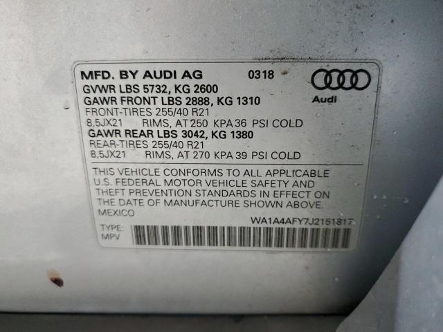 2018 AUDI SQ5 PREMIU WA1A4AFY7J2151817